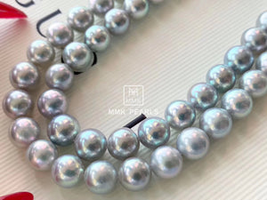8.0-8.5mm Japanese Akoya Gray Pearl Single String Necklace