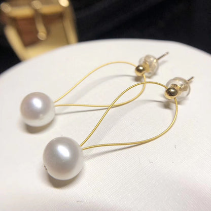 Luna Duo Pearl Set – 2-Pearl Necklace & Single Drop Earrings | 14K Gold Filled