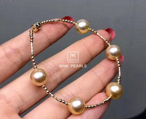 MMK Southsea Golden Pearl Bracelet 18K Yellow Gold