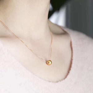 18K Gold 11-12mm South Sea Golden Pearl Necklace