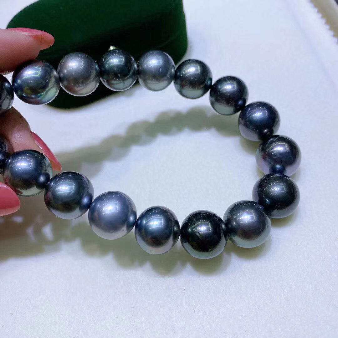 12-15mm Multicolor Tahitian Pearl Single String Necklace