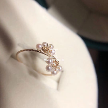 Plum Blossom Pearl Ring | 14K Gold Filled