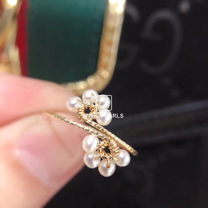 Plum Blossom Pearl Ring | 14K Gold Filled