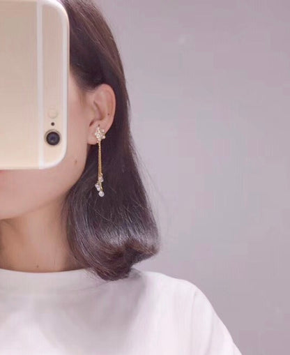 Non-Pierced Crystal Pearl Earrings – Clip-On