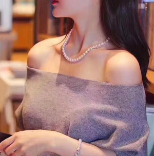 8-9mm Japanese Akoya Pearl Single String Necklace