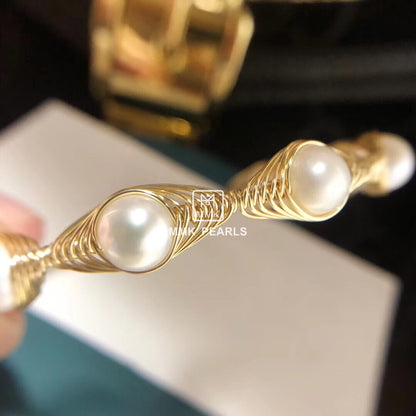 Handmade Pearl Bracelet | 14K Gold Filled Wire