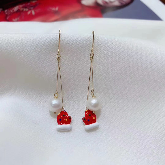 Christmas Mittens Statement Earrings
