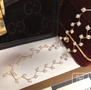 14K Gold Filled Tree Branch Inspired All Natural Necklace And Earring Set
