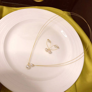 MMK 2-Pearl Necklace, 1-Pearl Earrings