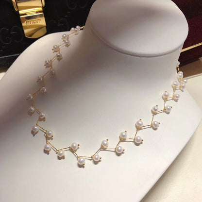 Tree Branch Inspired All Natural Necklace And Earring Set | 14K Gold Filled