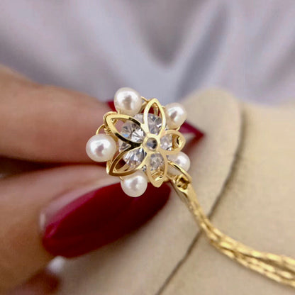 Non-Pierced Crystal Pearl Earrings – Clip-On