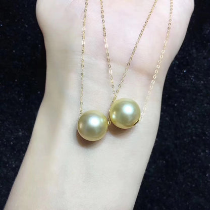 Southsea Golden Pearl Necklace | 18K Gold 11-12mm