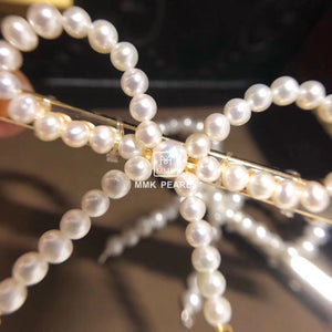 Handmade Authentic Pearl Hair Pin Barrette Design B