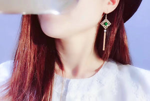 Chinese Knot Inspired Pearl Statement Earrings