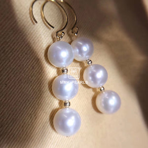 Six-Pearl Drop Earrings