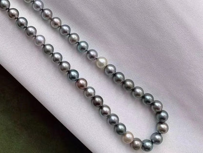 Exquisite 11–12mm Tahitian Pearl Strand Necklace in Multicolor or Black with 18K Gold Clasp