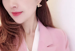 Zirconia Butterfly Studs Earrings