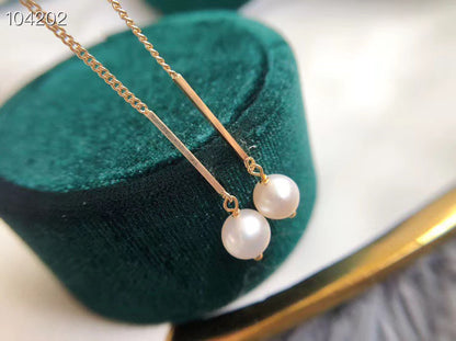 Handmade Bowtie Pearl Earrings