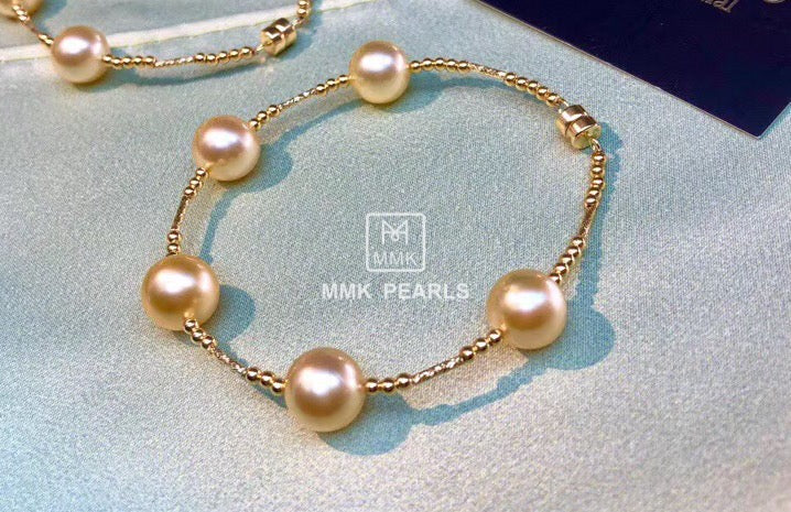 MMK Southsea Golden Pearl Bracelet 18K Yellow Gold