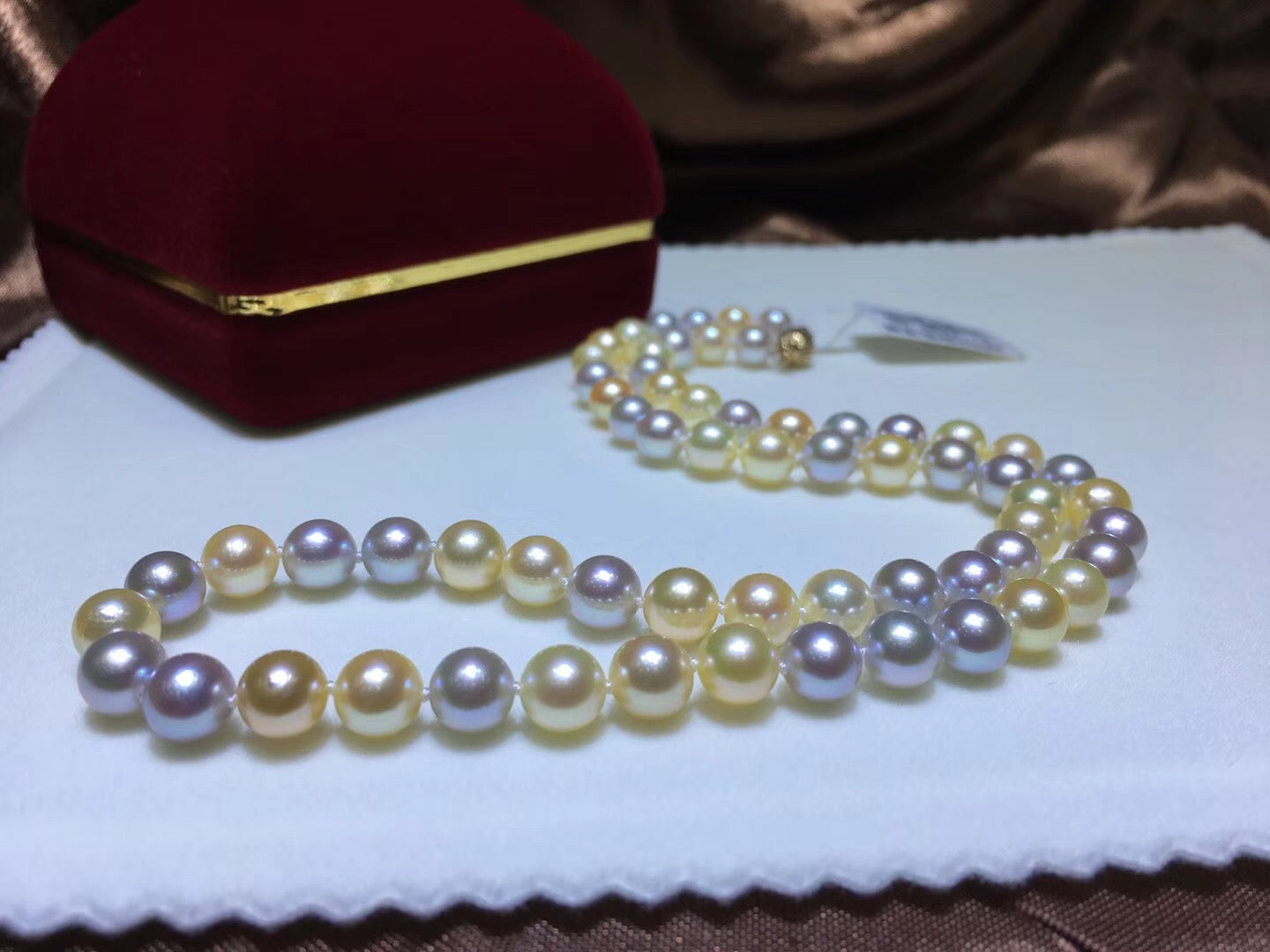 6-7mm Japanese Akoya Multicolor Pearl Single String Necklace