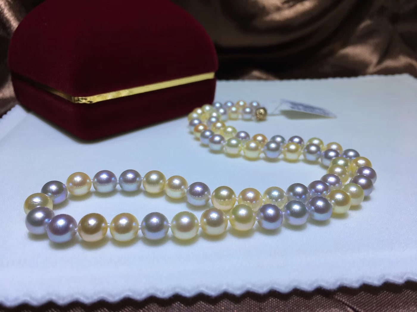 9 x 10mm South Sea Multicolor Pearl Necklace | American Pearl