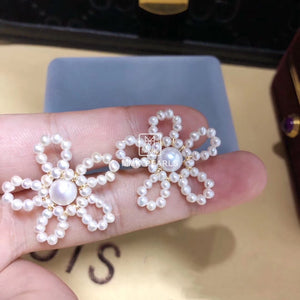 Handmade Peach Blossom Studs Earrings