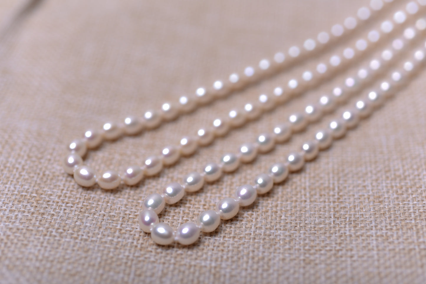 Single Oval Pearl Strand with 14k Gold by MMK (7.0-8.0mm)