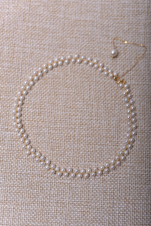 AAAAA Authentic Pearl Double Strands with 14k Yellow Gold (4.0-5.0mm)