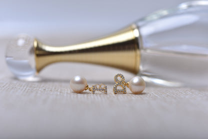 I DO White Pearl Earrings by MMK