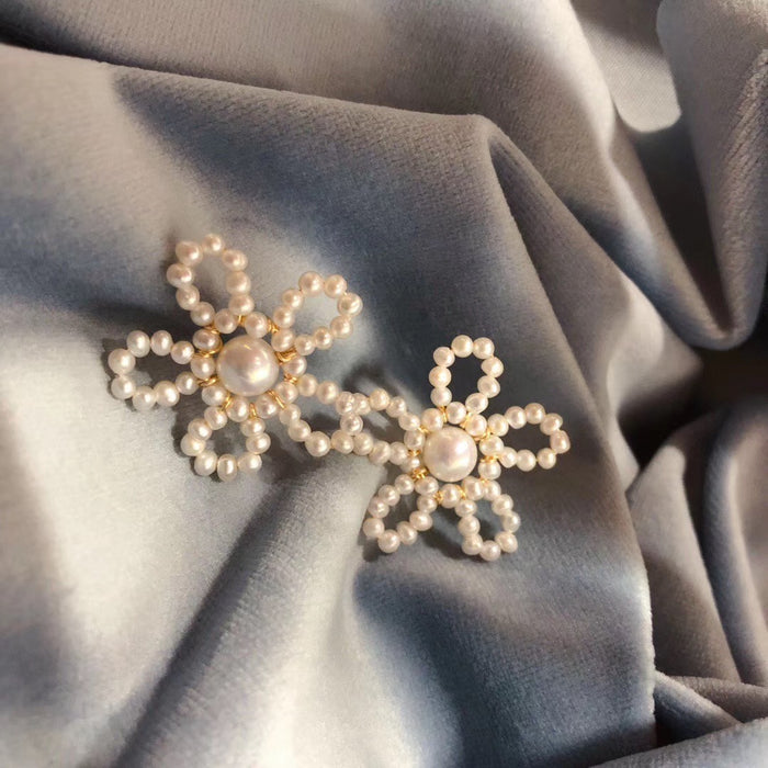 Handmade Peach Blossom Studs Earrings