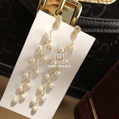 Tree Branch Inspired All Natural Necklace And Earring Set | 14K Gold Filled