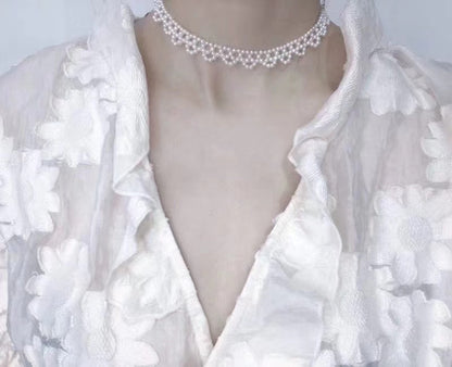Handcrafted Pearl Hair Band or Choker – Versatile Design