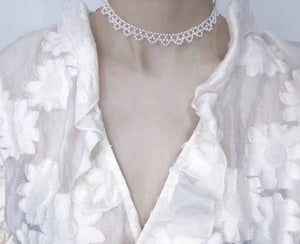 Handmade Authentic Pearl Soft Hair Band and Choker