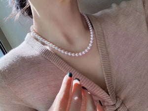 8-9mm Japanese Akoya Pearl Single String Necklace