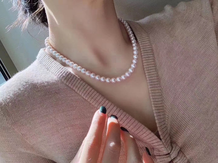 Single akoya deals pearl necklace