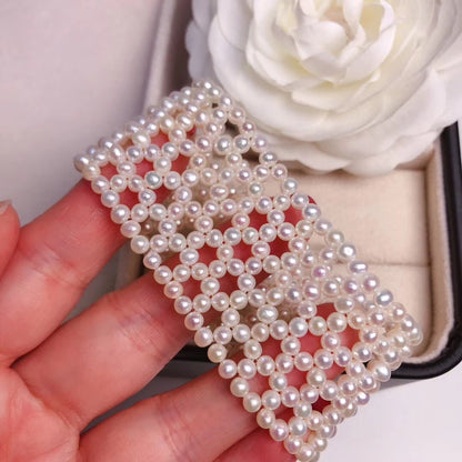 Stretchable Pearl Wristband | Handcrafted by MMK Artisans | Free Custom Fitting